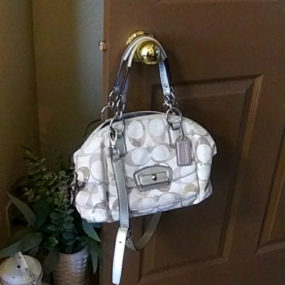 Coach Canvas and Sequin Bag 💚HP💚
